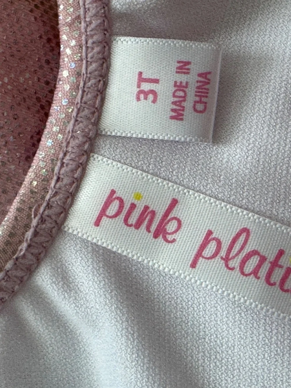 Pink Platinum’s Girls Ruffled Shimmer 3T Swimsuit